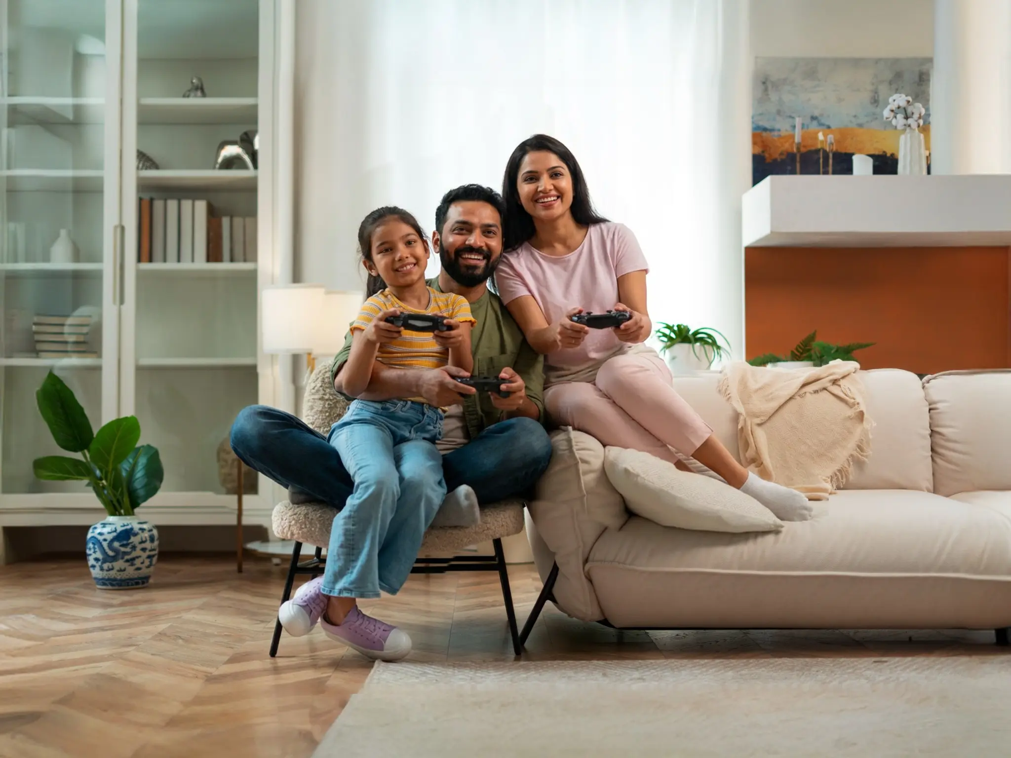 Family with dream home